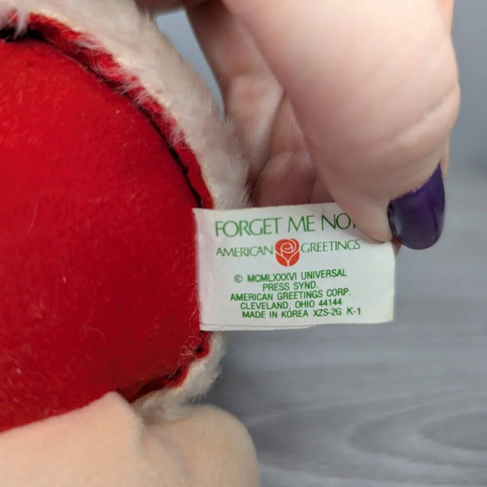 Vintage 1986 American Greetings Santa Ziggy I Love You Plush Christmas